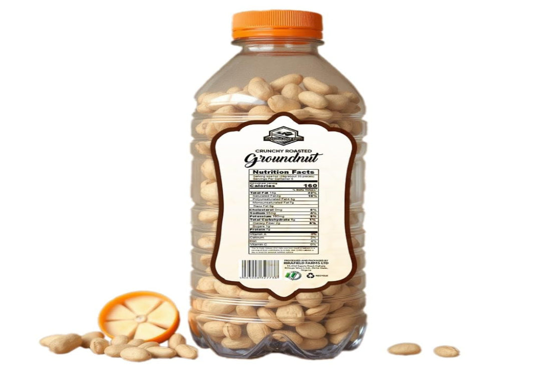 RIRAFIELD Farm Foods Crunchy Roasted Groundnut, 500G Bottle