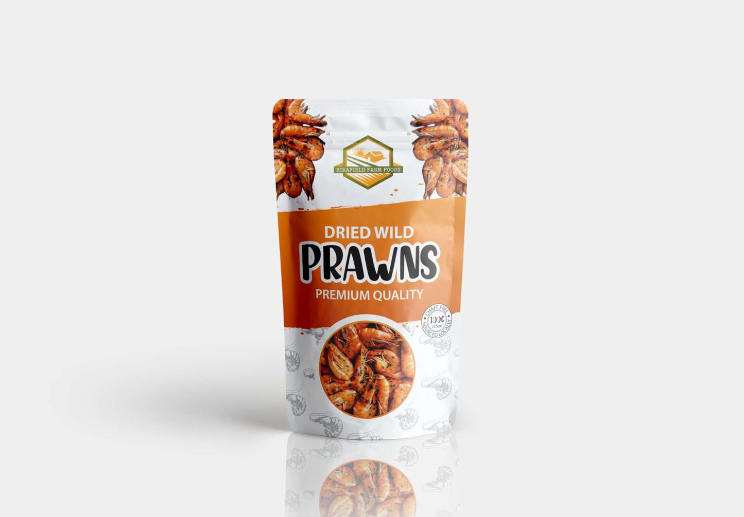 RIRAFIELD FARM FOODS Premium Quality Dried Wild Prawns, 100g